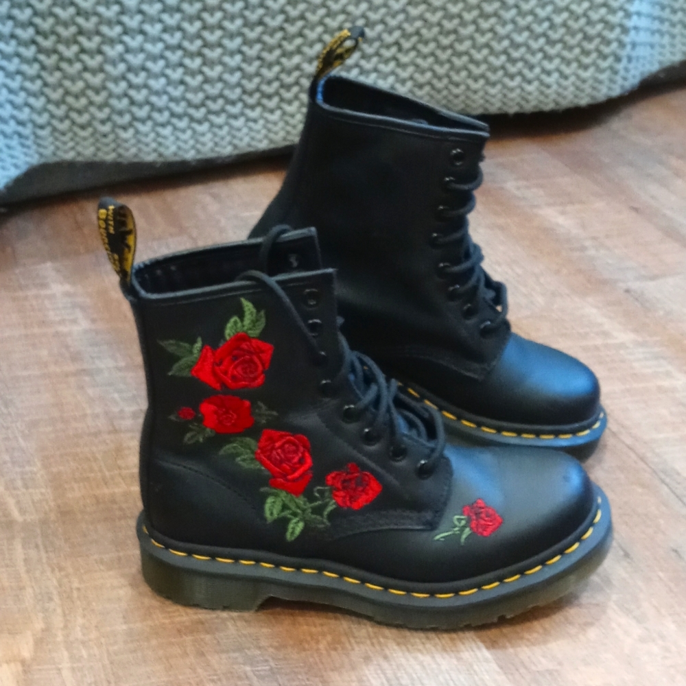 Dr. Martens Boots (Roses) Size 6
